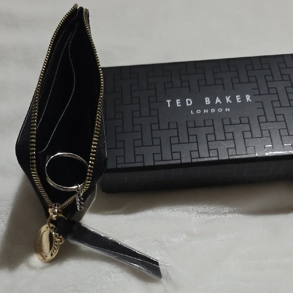 Ted Baker Black Textured Card‎ Wallet